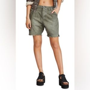 NWT Free People Army Utility Harem linen blend Shorts 4